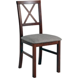 Židle DK51 ořech s šedým sedákem 7B