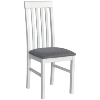 Bílá židle DK50 s šedým sedákem 16B
