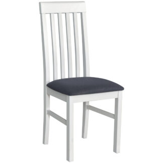 Bílá židle DK50 s černým sedákem 18B