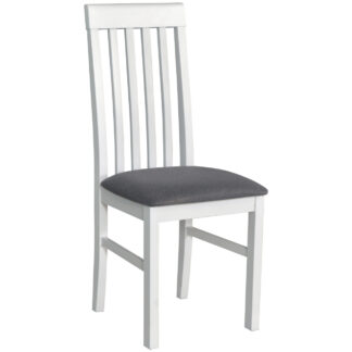 Bílá židle DK50 s tmavým sedákem 2B