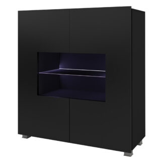 Komoda CALABRIA CL5 černá / černý lesk