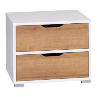 Noční stolek IWA 11 bílý / dub zlatý