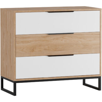 Komoda LANDO 03 hikora / bílá