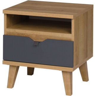 Noční stolek MAMONE ME02 dub zlatý / grafit