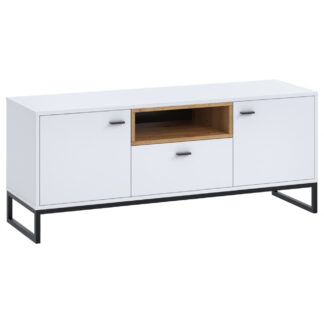 Komoda RTV OLIVIER OE07 bílá / dub artisan