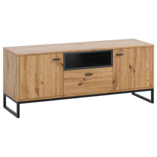 Komoda RTV OLIVIER OE07 dub artisan / černá