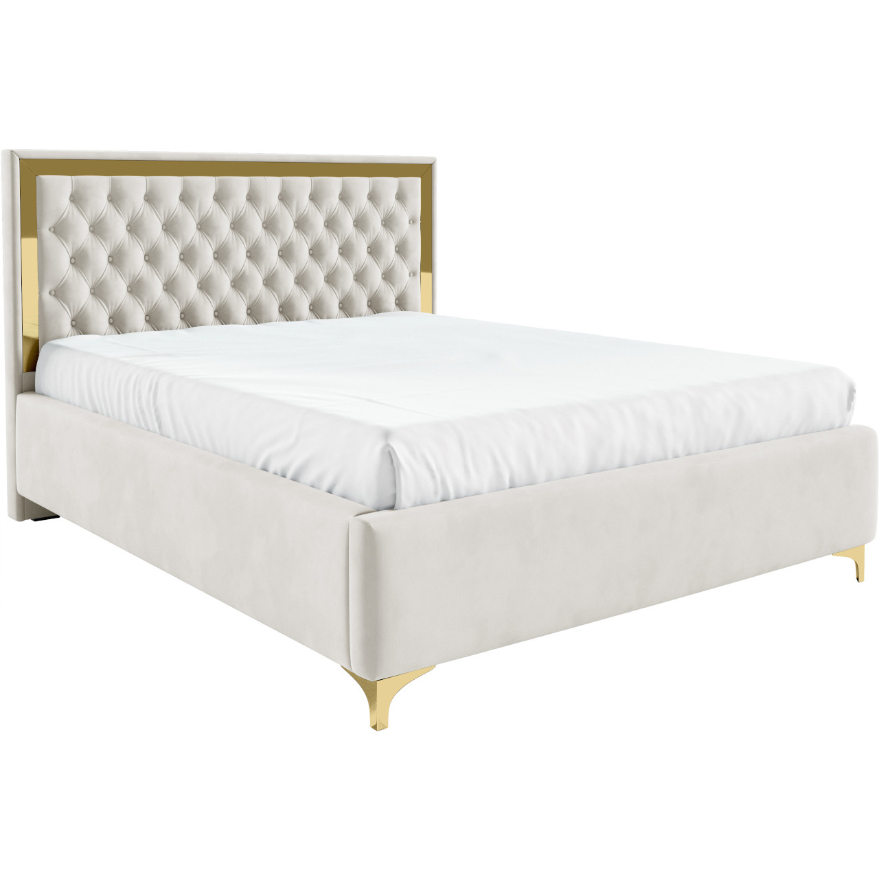 Čalouněná postel TOBAGO 140x200 zlatý / fresh 01