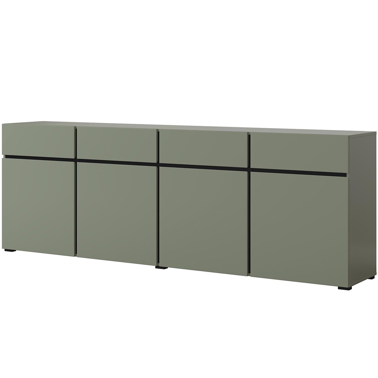 Komoda CROSI 25 zelená / černá