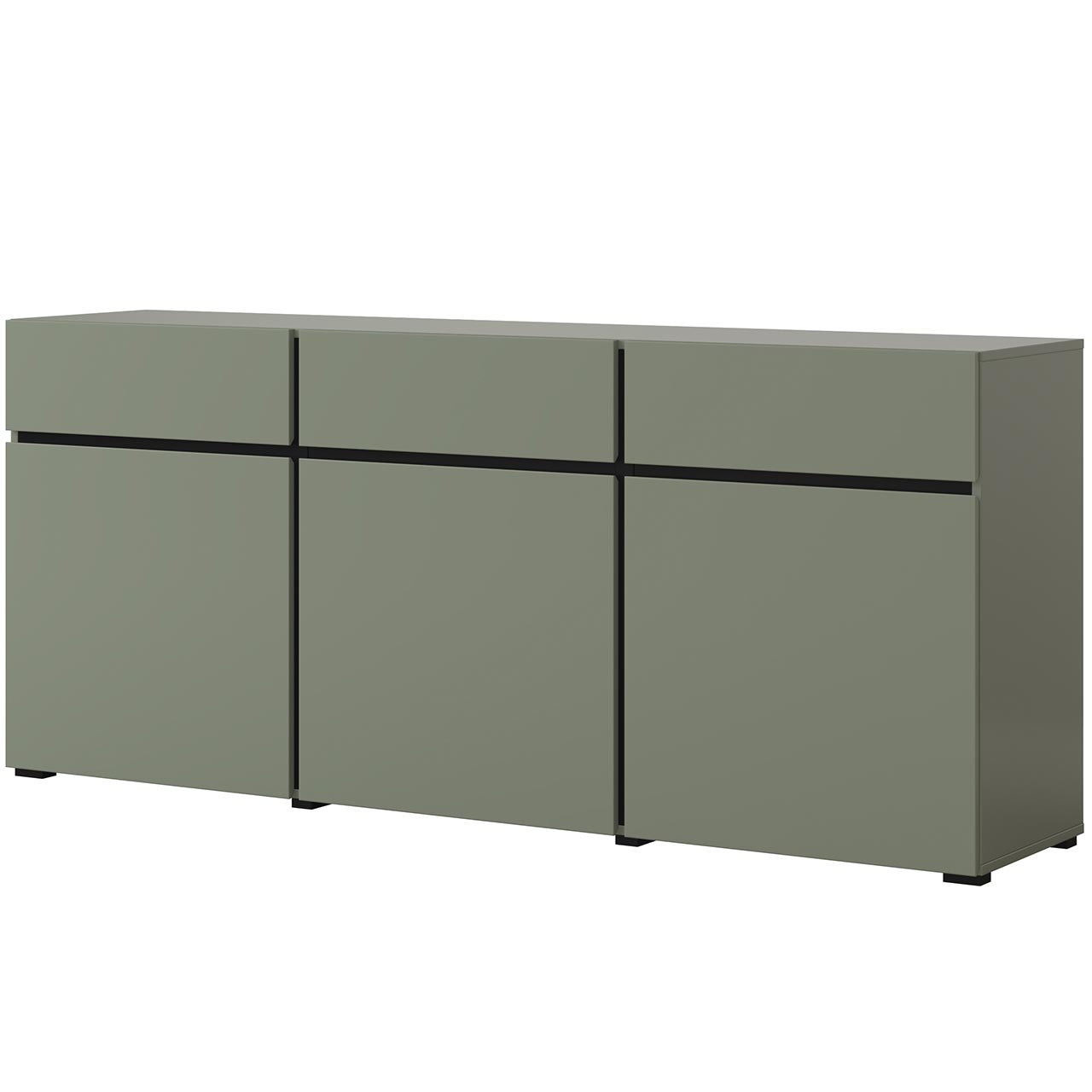 Komoda CROSI 43 zelená / černá