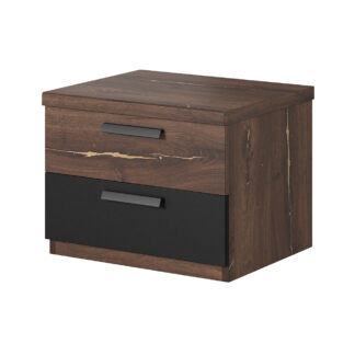 Noční stolek SAGMA SG22 dub flagstaf měď / černý