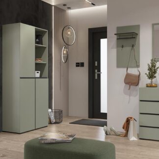 Předsíňová stěna CROSI 1 zelená / černá