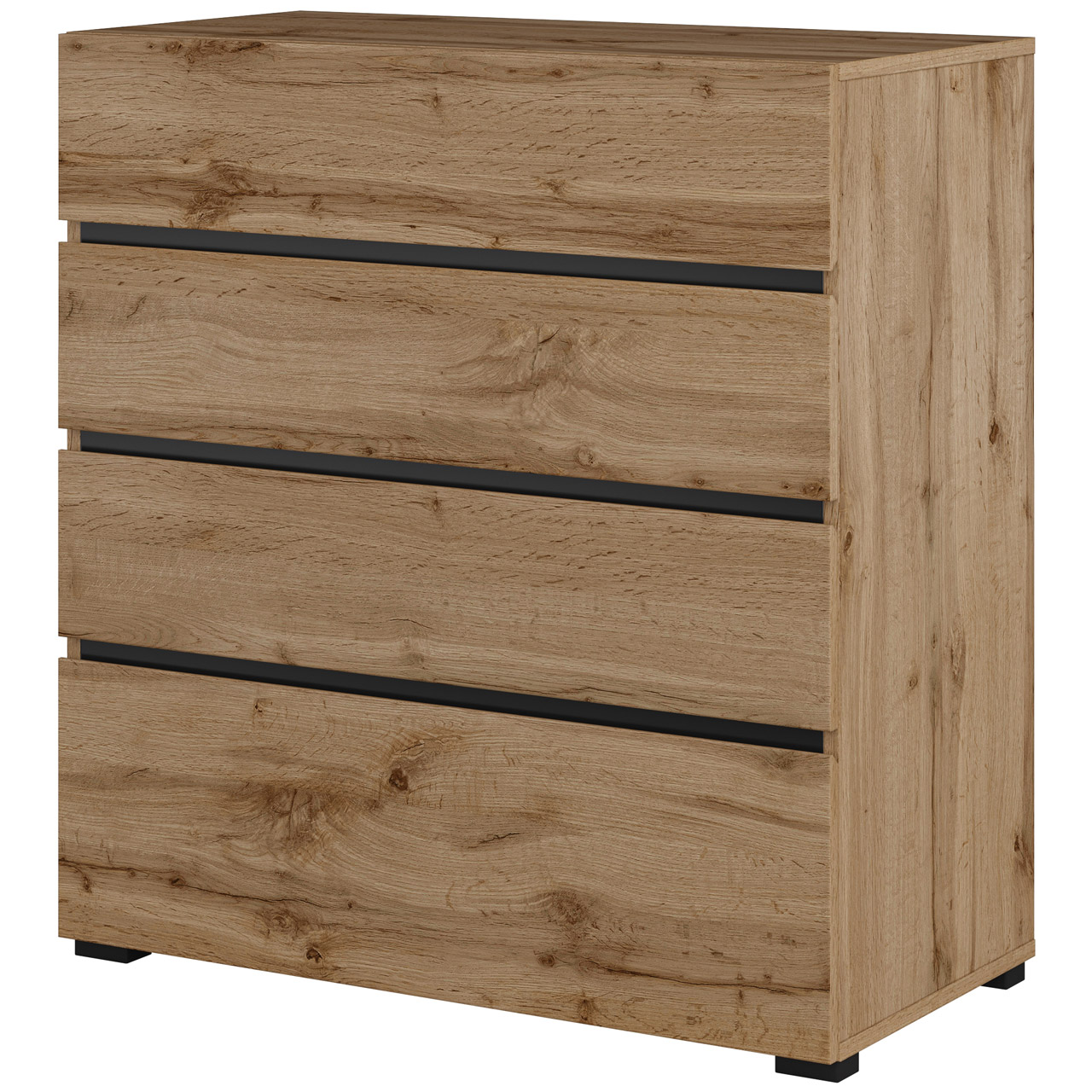 Komoda CROSI 28 dub wotan / černá