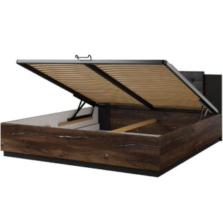 Postel 180x200 SIGMA SG52 dub flagstaf ocel / černá