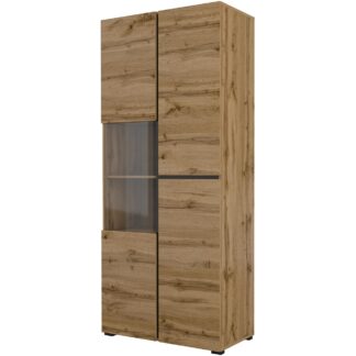 Vitrína CROSI 12 dub wotan / černá