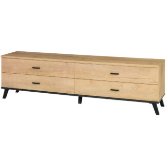 Komoda RTV JOHNNY JH6 dub lefkas / černá
