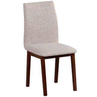 Čalouněná židle DK46 ořech se světlou látkou 11B