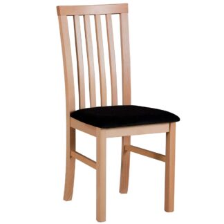 Židle DK23 buk s černou látkou 13B