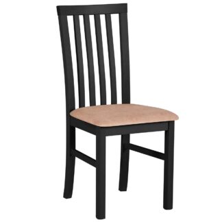 Židle DK23 černá s béžovou látkou 21B