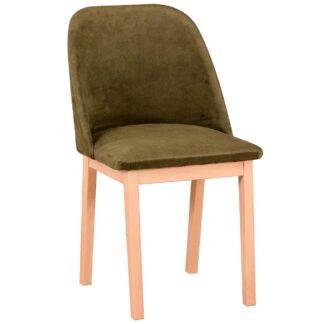 Čalouněná židle DK27 se zelenou látkou 17B
