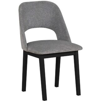Šedá čalouněná židle DK28 látka 37A