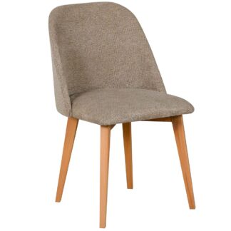 Čalouněná židle DK29 světle hnědá látka 35A