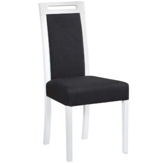 Čalouněná židle DK33 bílá s černou látkou 13B