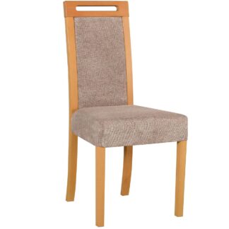 Čalouněná židle DK33 grandson s hnědou látkou 35A