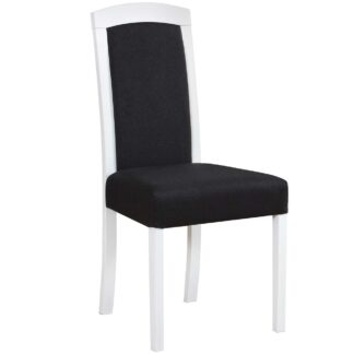 Bílá židle DK35 s černou látkou 13B