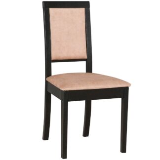 Černá židle DK41 s béžovou látkou 21B