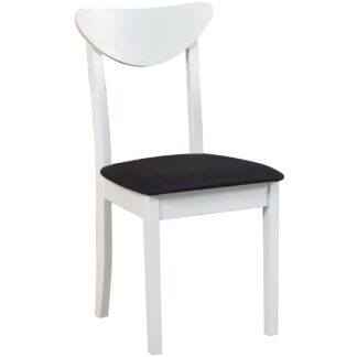 Bílá židle DK45 s černou látkou 13B