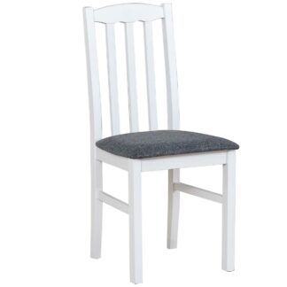 Bílá židle DK48 s tmavou látkou 8B