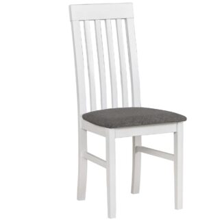 Bílá židle DK50 s tmavou látkou 36A