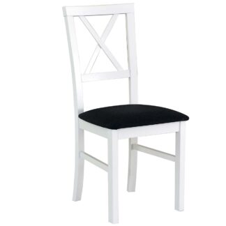 Židle DK51 bílá s černou látkou 13B