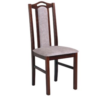 Hnědá židle DK8 se světlou látkou 25B