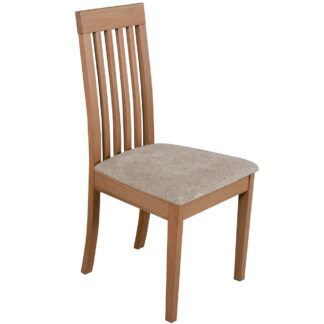 Hnědá židle DK37 se světlou látkou 35A