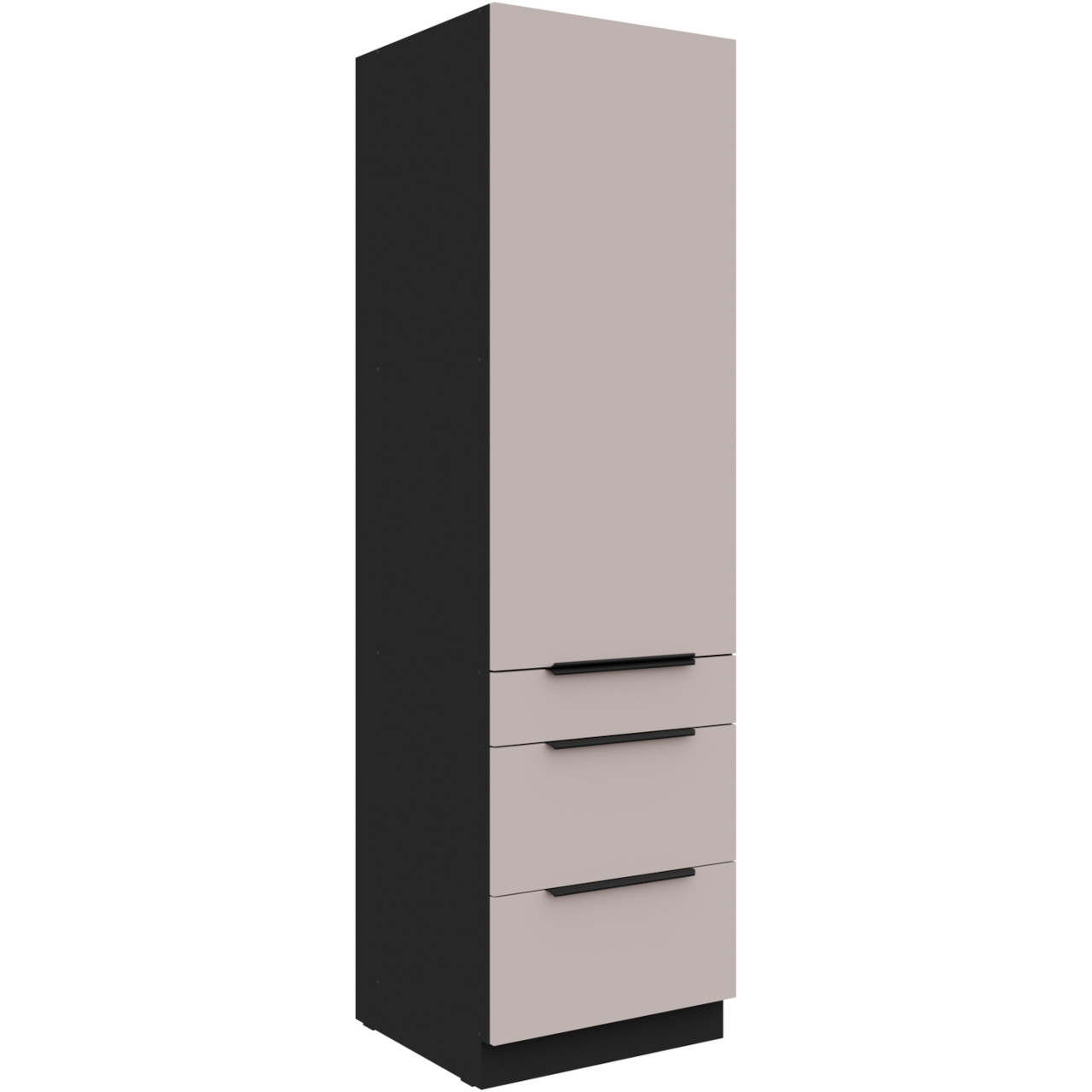 Vysoká kuchyňská skříňka 60 SILVIA 44 černý / kašmír