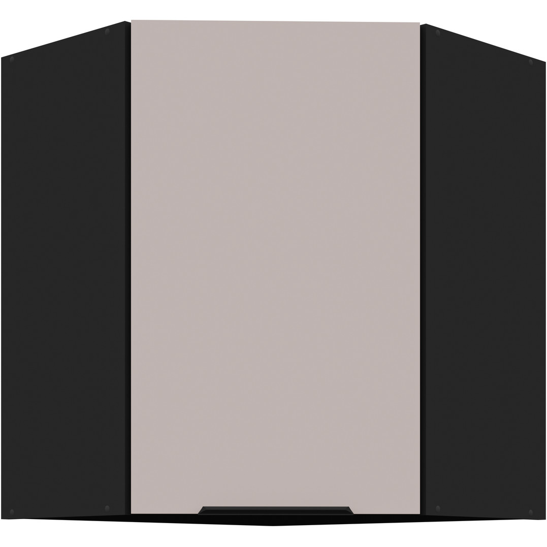 Skříňka horní rohová 60 SILVIA 27 černý / kašmír