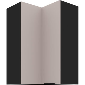 Skříňka horní rohová 60 SILVIA 30 černý / kašmír