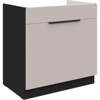 Dřezová skříňka 80 SILVIA 02 černý / kašmír