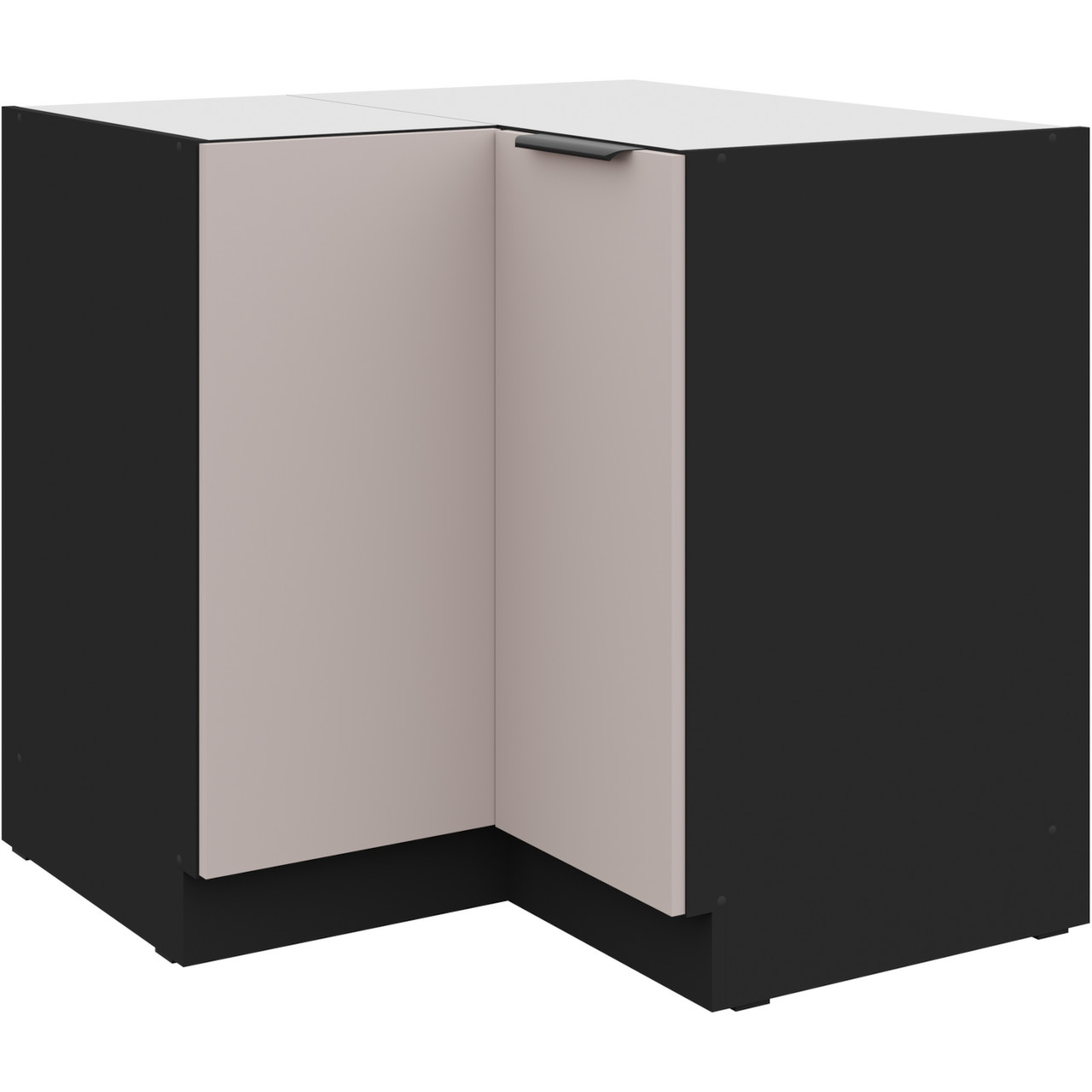 Dolní skříňka rohová 90 SILVIA 16 černý / kašmír