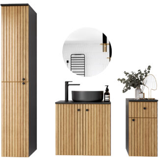 Koupelna ASTO černý / dub