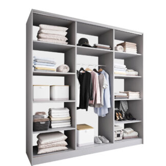 Skříň s posuvnými dveřmi LOTUS A 180 šedá