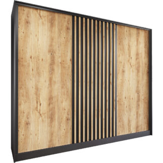 Skříň CETI B 250 černá / dub wotan