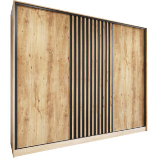 Skříň CETI B 270 sonoma / dub wotan / černá