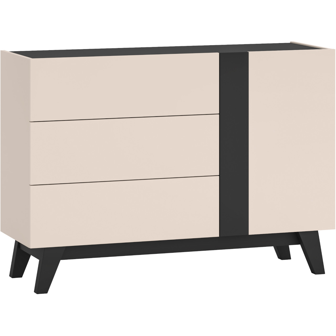 Komoda SABLE 04 kašmír / černá