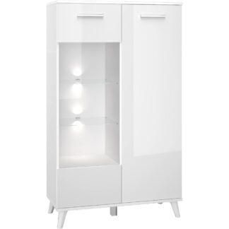 Vitrína SHINE 08 bílý lesk