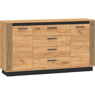 Komoda URSA 06 dub craft zlatý + černá