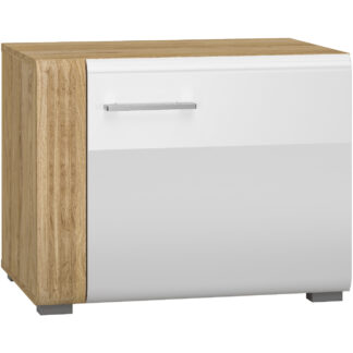 Skříňka k RTV FLORES FS08 dub castello / bílý lesk