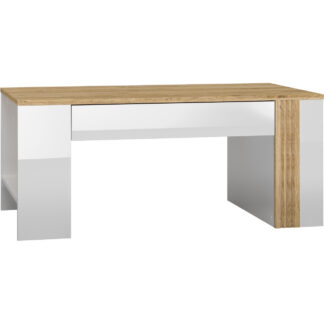 Konferenční stolek FLORES FS10 dub castello / bílý lesk