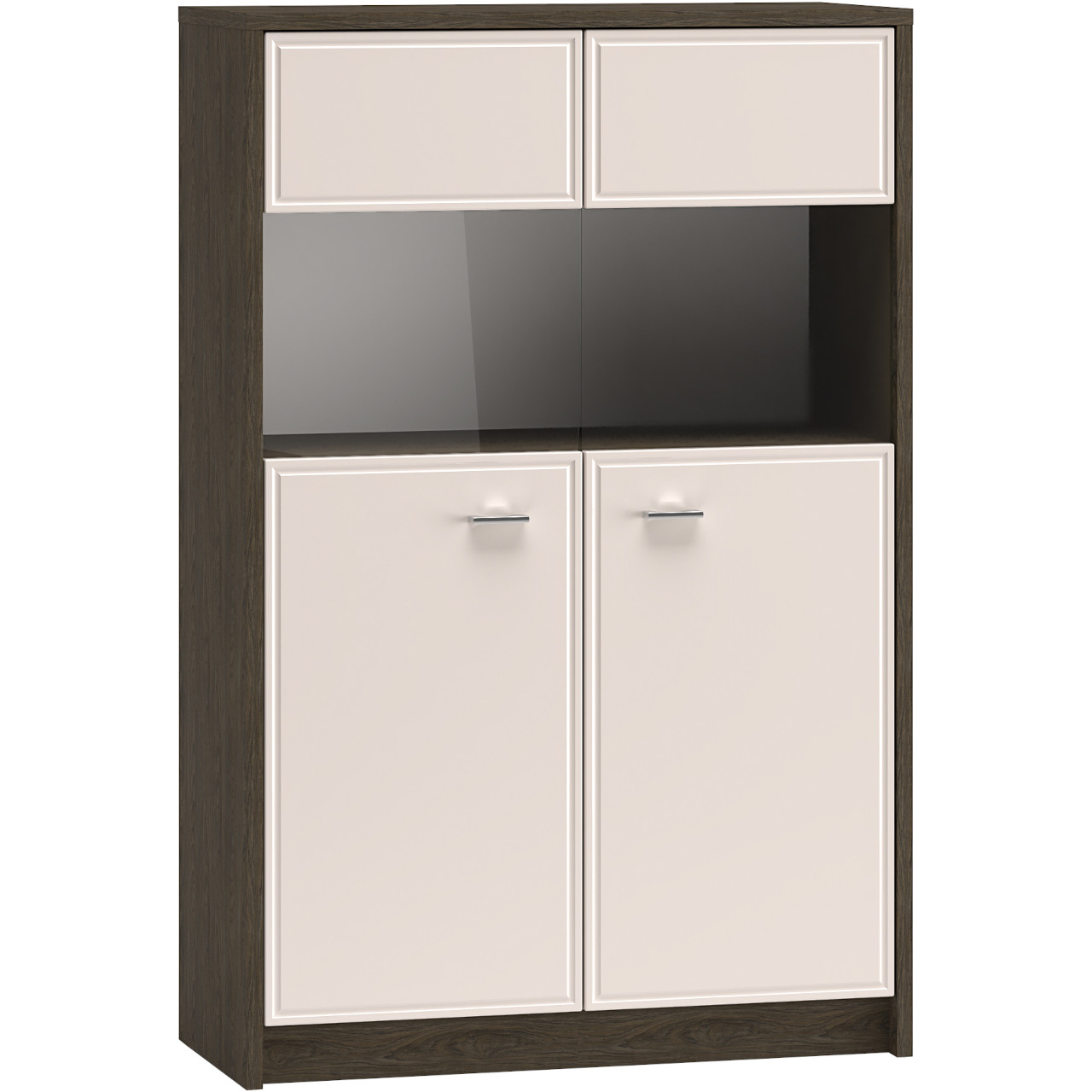 Vitrína AVANTI 03 dub windmill tmavý / kašmír